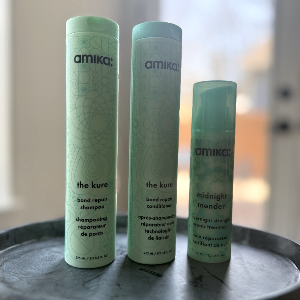 Amika shampoo and conditioner set-The Kure + Midnight Mender